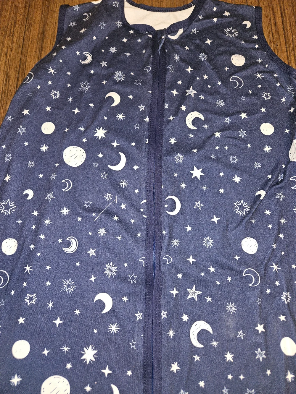 Navy Star & Moon Sleeveless Baby Sleep Sack